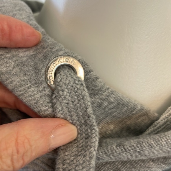 Calvin Klein Grey Monogram Logo Hoodie Dress Size Medium - Picture 16 of 17